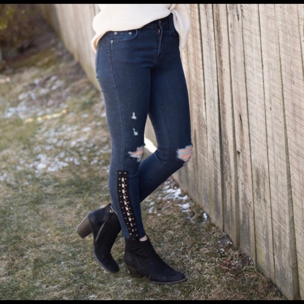 LF carmar lace up jeans